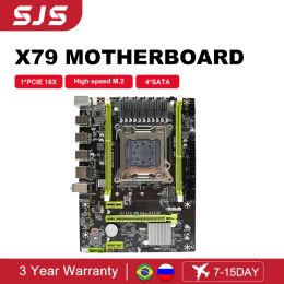 Cartes mères SJS X79 Placa de bureau mère Placa Mae DDR3 64GB 4 * SATA M.2 Prise en charge LGA 2011 XEON E5 2630/2640/2650/2660/2670/2680 CPU Processeur CPU