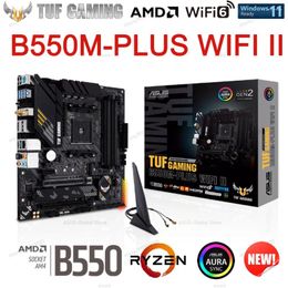 Cartes mères Socket AM4 carte mère Asus TUF GAMING B550M PLUS WIFI II DDR4 carte mère Ryzen 3000 5000 série CPU bureau 128GB AMD B550