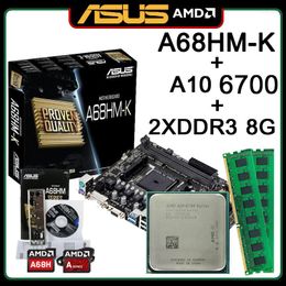 Moederborden Socket FM2/FM2 Moederbord Set ASUS A68HM-K-kit met A10 6700 en 2 8G DDR3 AMD A68H PCI-E 3.0 Micro ATX