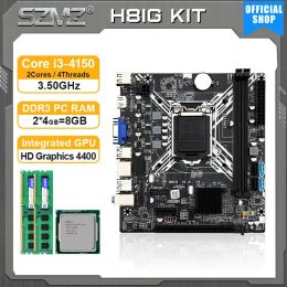 Moederborden Szmz H81 Motherboard Kit LGA 1150 met Core I3 4150 Processor 8GB DDR3 Memory + HD Graphics 4400 USB3.0 SATA3.0