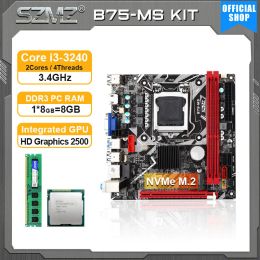 Motherboards Szmz Lga 1155 Itx B75ms Motherboard Kit with Core I3 3240 Processor and 8gb Ddr3 Memory B75 Placa Mae Set