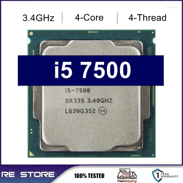 Cartes mères utilisées Core I5-7500 I5 7500 3,4 GHz Quad-Core Quad-Thread Processeur CPU 6M 65W LGA 1151