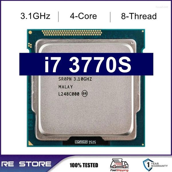 Cartes mères utilisées Core I7 3770S 3,1 GHz Quad-Core 8M LGA 1155 SR0PN CPU Processeur de bureau