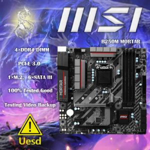 Moederborden gebruikten MSI B250M Mortel Motherboard Micro ATX LGA 1151 Intel B250 DDR4 64GB PCIE 3.0 M.2 SATA III Origineel desktopmaatschappij