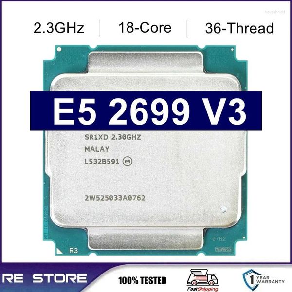 Cartes mères utilisées Xeon E5 2699 V3 processeur SR1XD 2.3Ghz 18 cœurs 145W Socket LGA 2011-3 CPU 2699V3