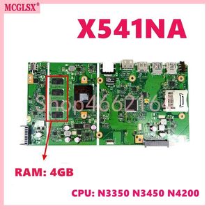 Placas base X541NA con N3350 N3450 CPU 4G-RAM placa madre del cuaderno para ASUS X541 X541N X541NA placa base para computadora portátil 100% probado OK 230925