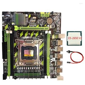 Cartes mères X79 ordinateur carte mère M.2 ensemble d'interface LGA2011 avec E5 2650 V2 CPU commutateur câble prise en charge RECC DDR3 RAM