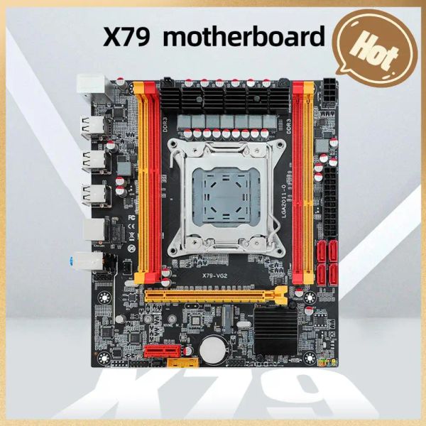 Cartes mères X79 Bureau de bureau NVME M.2 SSD LGA 2011 Processeurs informatiques PCIE PCIE 16X 4 * SATA2.0 Interface ajustement pour Intel CPU E5