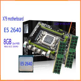 Cartes mères x79 SET COMBO de carte mère E5 2640 LGA2011 Kit 2pcs x 4 Go = 8 Go 1333 DDR3 10600 ECC REG MEMORY PCIE16X