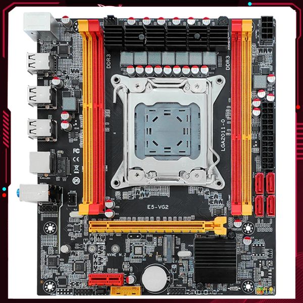 Cartes mères x79 Motherboard LGA 2011 Processeurs informatiques Motherboard NVME M.2 SSD PCIE 16X 6 * USB2.0 pour Intel CPU E5 2600 / 2689/2690/2670