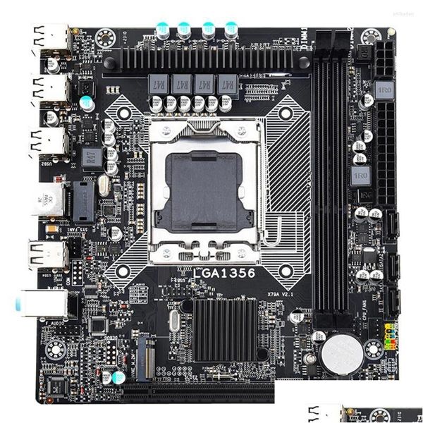 Placas Base X79A V2 Computadora De Escritorio Placa Base Soporte M.2 Nvme M-Atx 64Gb Lga1356 2 Ddr3 Computadora De Escritorio Placa Base Pci-E 16X Gráficos Coche Otdat