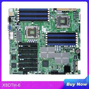Cartes mères X8DTH-6 pour Supermicro Dual IOH36 SASII Xeon PC Board 5600/5500 Series DDR3 Broadcom 2008 contrôleur SAS 8 ports 6 Gb/s