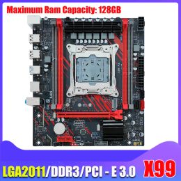 Cartes mères x99 Computer Motherboard DDR3 E5 2666 V3 LAG2011V3 INFORMATION MARROTHE 1866MHz PC Board Main 128 Go Ram M.2 Port NVME / SATA