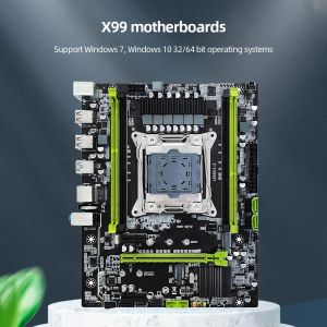 Cartes mères x99 Kit de carte mère LGA 2011 Combos Xeon E5 2678 V3V4 CPU 64 Go Memory Gaming PCA PLACA MAE DDR3 / DDR4 NVME M.2 Slot Motorard