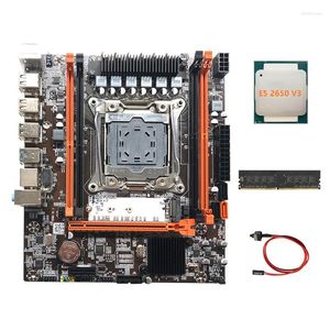 Moederborden -x99h moederbord LGA2011-3 Computerondersteuning DDR4 -geheugen met E5 2650 V3 CPU 4G 2133MHz RAM -schakelaarkabel