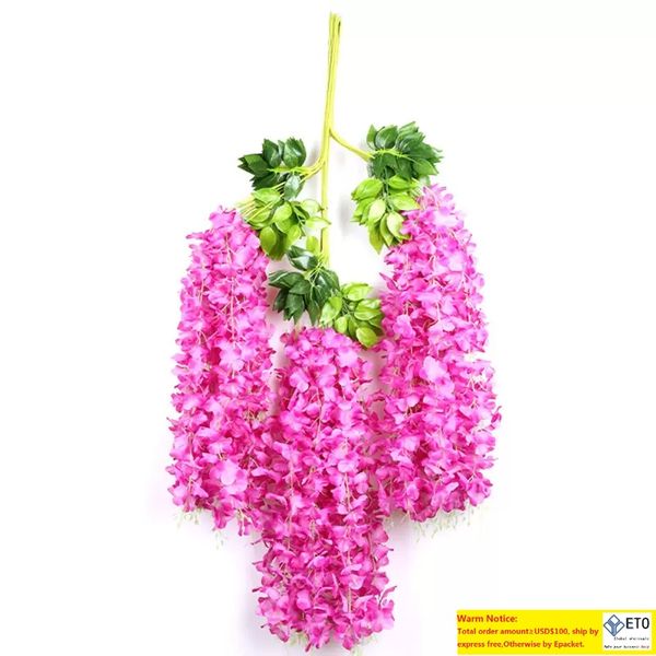 Cadeau de fête des mères 12 pièces fleur de glycine artificielle élégante bricolage rotin fête de noël mariage fête décoration fond