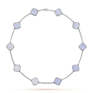 motief klaver ketting diamanten kettingen luxe sieraden ontwerper voor vrouwen 18k goud verzilverd schelp 4/klavertje vier ketting mode-sieraden kerstcadeau16