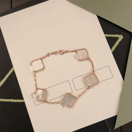motieven Luxe klaver armband ontwerper sieraden voor vrouwen 4/klavertje vier Bacelet groen zwart 18k goud agaat schelp parelmoer geschenken hoge kwaliteit
