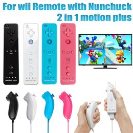 Motion Plus voor Nintendo Wii Remote voor Wii -controller Mando voor Wii U Gamepad met Nunchuck Wireless Remote met Silicone Case