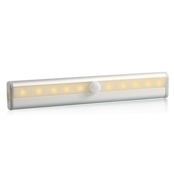 Luces LED del sensor de movimiento debajo del gabinete Luces de armario Noche Lámpara portátil Portable Luz blanca tibia7241123