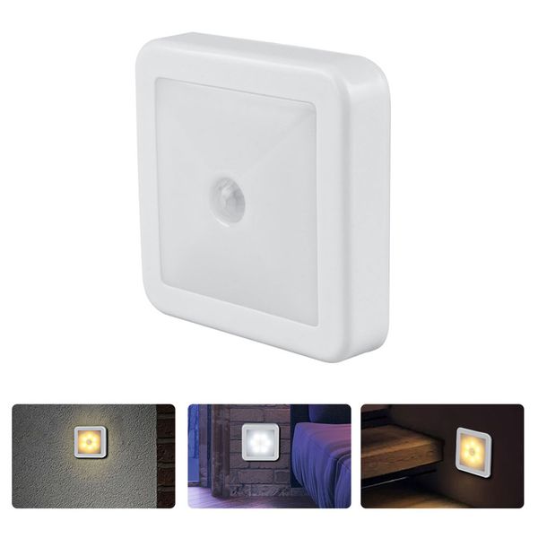 Luz LED nocturna con Sensor de movimiento, luces de escalera con batería, Idea para cocina, dormitorio, camino, inodoro, iluminación del hogar