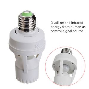 Motion Sensor Light Holder Socket, Fabrieksvoorziening E27 Hoge Gevoeligheid PIBT Materiaal Socket Adapter Automatisch Bedien Smart Switch