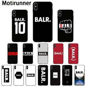 Motirunner Street Brand Balr Logo TPU Soft Silicone Phone Case Cover voor iPhone 11 Pro XS Max 8 7 6 6s plus X 5 5S SE XR Cover7793993