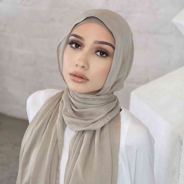 MOTIVE FORCE Mantón islámico de algodón personalizado, colores populares, Hijab deportivo de doble función, bufanda musulmana de Malasia