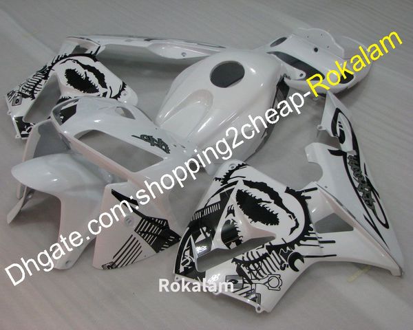 Carrosserie de moto pour Honda CBR600RR F5 2005 2006 F5CBR600 CBR 600 RRF5 05 06 Carénages en plastique ABS blanc noir de moto (moulage par injection)