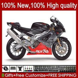 Moto Stroomlijnkappen Voor Aprilia RSV1000R Mille RV60 RSV-1000 RSV1000 R RR 04 05 06 Carrosserie 11No.24 RSV1000RR RSV 1000 R 1000R 1000RR 2004 2005 2006 Bodys Kit zilvergrijs