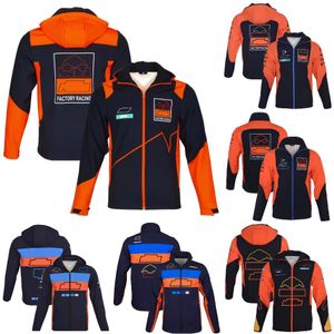 Sweat à capuche de l'équipe de course de moto, veste coupe-vent chaude pour automne et hiver, sweat-shirt surdimensionné à fermeture éclair pour hommes, vestes de motocross