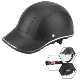 Casque de moto Casquette de baseball Style Sécurité Casque de moto dur Chapeau Demi-visage Vintage Casquette d'été pour Cafe Racer Chopper Scooter2854