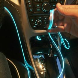 Motocovers 5m auto interieur accessoires atmosfeer lamp el koud lichtlijn met USB DIY decoratieve Dashboard Console Auto LED Ambie302B