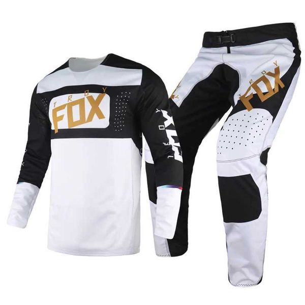 Motocross MX ATV 360 Mirer Gear Set 2022 Jersey Pantalon Combo Hommes Kits Hors Route Moto Dirt Bike Cyclisme Adulte Noir Blanc Costume