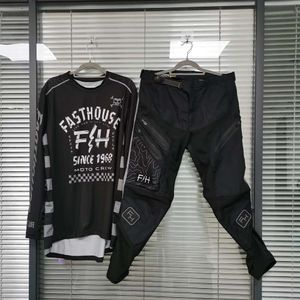 Combinaison de pantalon et ATV de l'équipe de Motocross MX, ensemble de chemise de sport de poche tout-terrain de course, combinaison de vélo de saleté