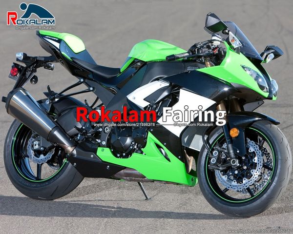 Pièces de carénage de moto pour Kawasaki Ninja ZX10R 08 09 10 ZX 10R Kit de carénage 2008 2009 2010 (moulage par injection)