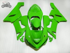 Personalizar juego de carenados de motocicleta para Kawasaki Ninja ZX6R 636 05 06 ZX-6R 2005 ZX 6R 2006 kits de carenado de ABS del mercado de accesorios verde