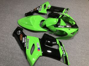 Motociclos de carenados establecidos para Kawasaki Ninja ZX6R 636 05 06 ZX-6R 2005 ZX 6R 2006 Green Black Road Camete de carenado con espejos