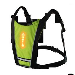 Vêtements de course de moto sécurité clignotant lumière gilet de cyclisme LED sans fil nuit équitation course à pied vélo avertissement brillant Uni1 Otqr8