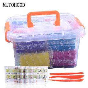 MOTOHOOD 24 couleurs Slime jouets pour enfants pâte à modeler et trousse à outils évolutivité lumière pâte à modeler enfant cadeau apprentissage éducation 240124