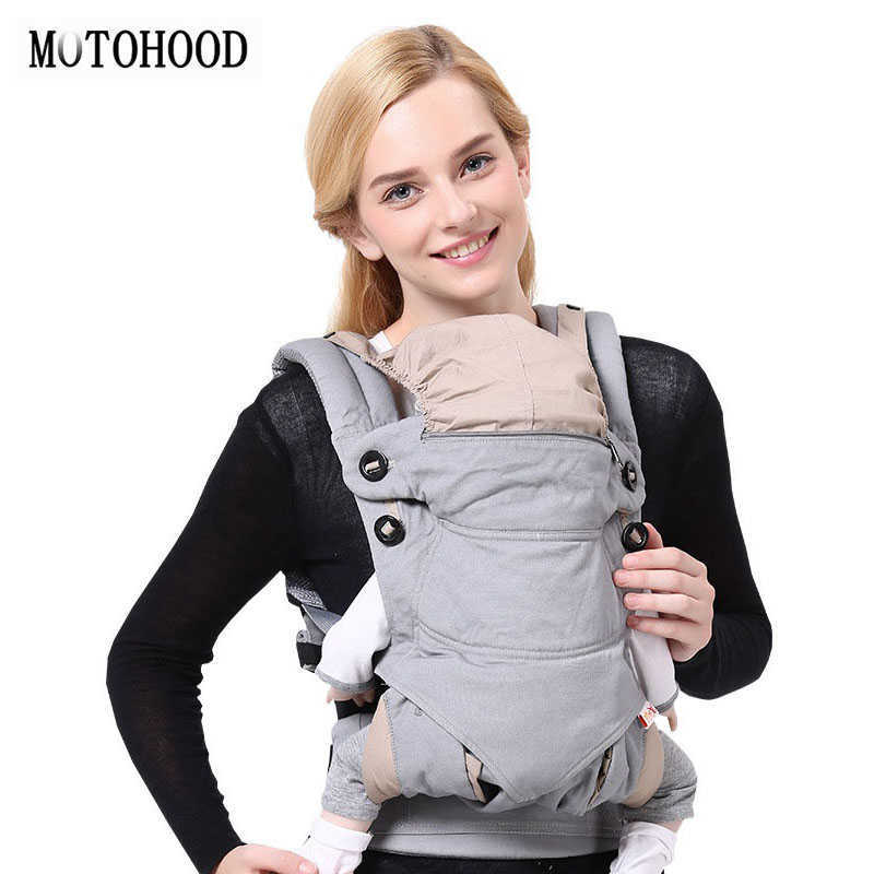 MOTOHOOD Ergonomics Baby Sling Portable Child Backpacks Thickening Shoulders 360 Ergonomic Hoodie Kangaroo 210727