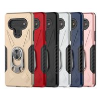 Pour LG 6 K51 K91 Stylo antichocs Admiral Téléphone Anneau pour Motorola Moto G8 jeu G8 plus TPU + Mobile Metal Case Cover D1