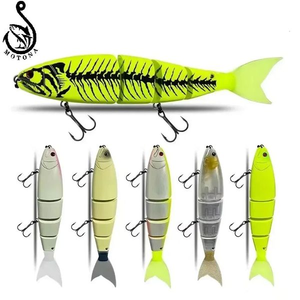 MOTONA Simulation Swimbait leurre de pêche articulé flottant coulant 245mm appât géant Balam pour gros brochet 240116