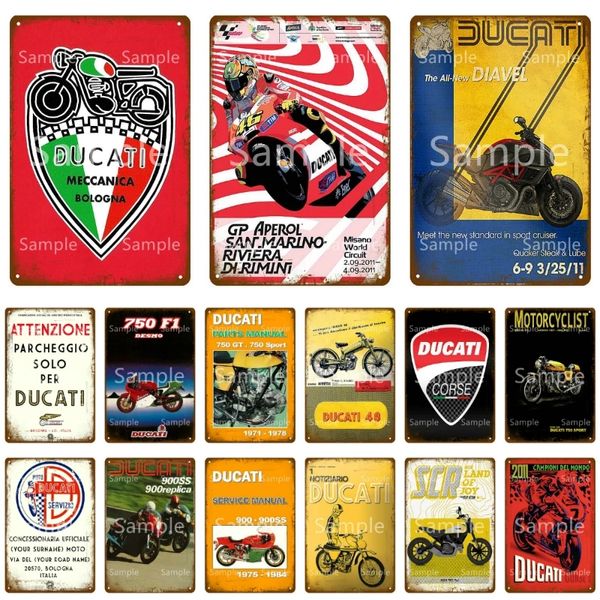 Cycles de moto peinture en m￩tal Service de moto personnalis￩ Vintage Route 66 Plaque en ￩tain panneau d￩cor mural pour bar pub man cave artists r￩tro affiche shabby chic en gros