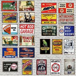 Motor Oil Garage Tin Sign Garage Wall Decor Shabby Chic Plaque Metal Vintage Pub Wall Bar Garage Home Art Decor Wall Sticker personnalisé Art Decor Taille 30X20CM w01