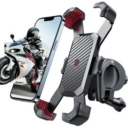 Support de téléphone de voiture de vélo de moto Vue à 360° Support de téléphone de vélo universel pour support de téléphone portable de 4,7 à 7 pouces Support antichoc Clip GPS