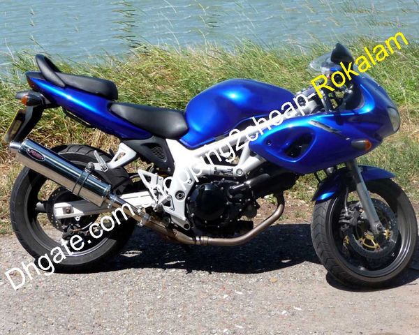 Carénages de carrosserie de moto pour Suzuki SV400 SV650 98 99 00 01 02 SV 400 SV 650 1998-2002 Sportsbike Blue ABS Aftermarket Kit Carénage