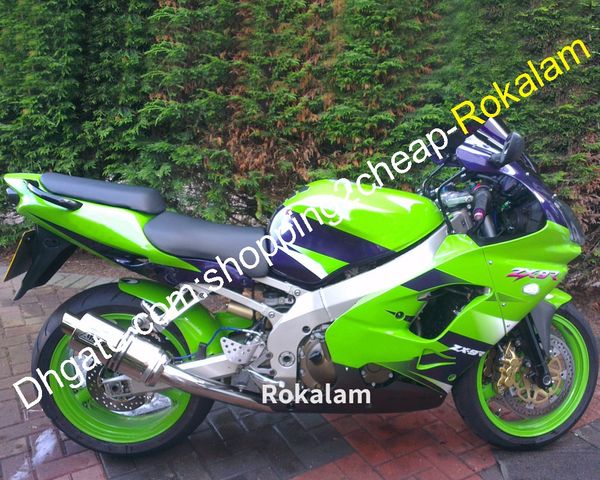 Motorbike Green Bodywork Fit para Kawasaki Parts ZX9R NINJA ZX 9R 2000 2001 ZX-9R 00 01 ABS Juego de carenados de plástico (moldeo por inyección)
