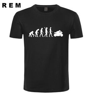 Motor t-shirts Mannen Motorfiets Aap tot Evolutie T-shirt Zomer Korte Mouw O-hals Katoen Mannen Fahion T-shirt Tops 210410