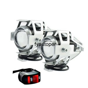 Luces de trabajo para motocicleta, faros antiniebla para motocicleta, lámpara de punto de 125W, 12v, U5, faros delanteros, lámpara de conducción auxiliar para moto, faro led para coche